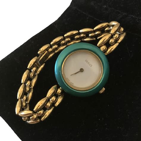 gucci watch vintage bezel|gucci vintage watch interchangeable.